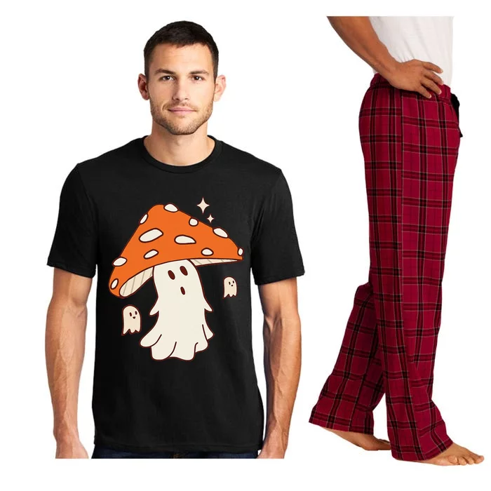 Creepy Mushroom Ghost Halloween Spooky Season Women Pajama Set