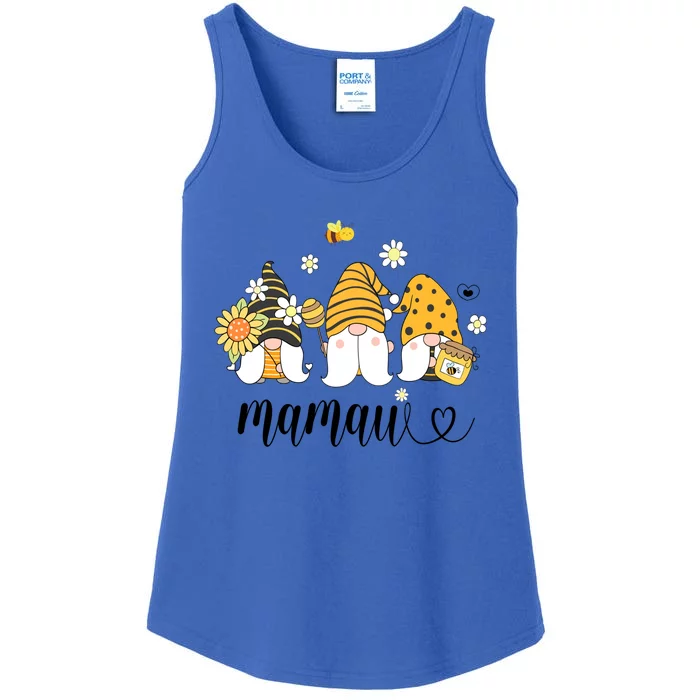 Cute Mamaw Gnomes With Bees And Sunflower Country Style Gift Ladies Essential Tank