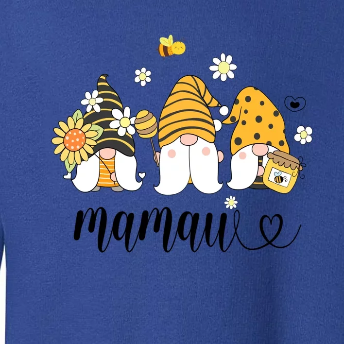 Cute Mamaw Gnomes With Bees And Sunflower Country Style Gift Toddler Sweatshirt