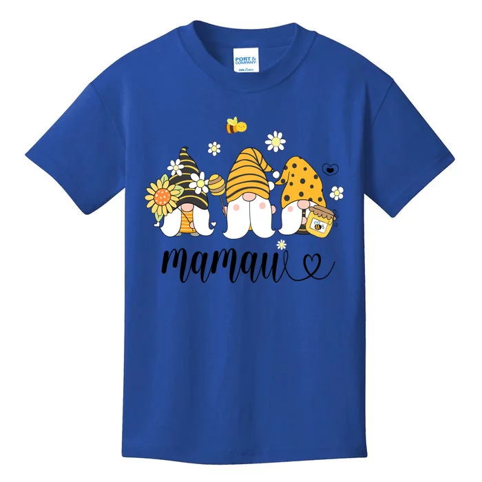 Cute Mamaw Gnomes With Bees And Sunflower Country Style Gift Kids T-Shirt