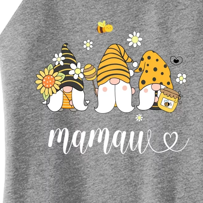 Cute Mamaw Gnomes With Bees And Sunflower Southern Grandma Gift Women’s Perfect Tri Rocker Tank