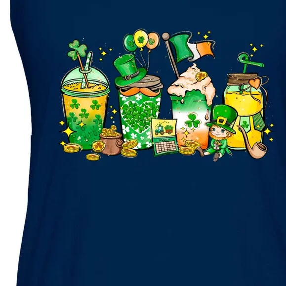 St Patricks Day Plus Size Coffee Mug Cup Graphic Ladies Essential Flowy Tank