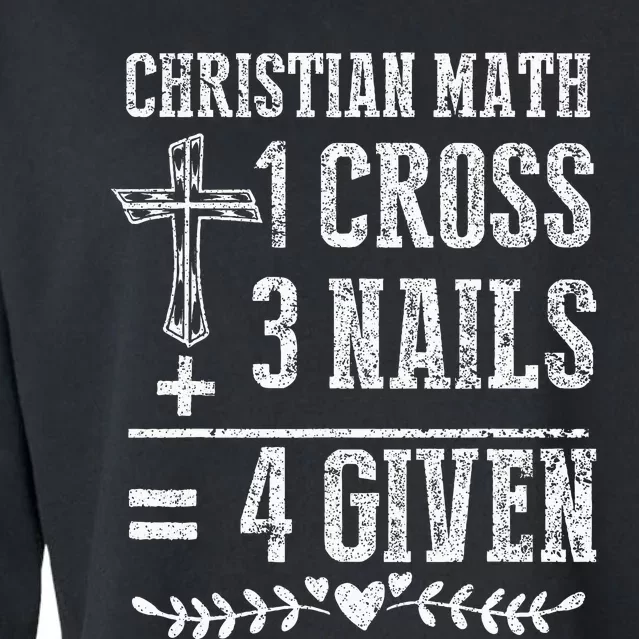 Christian Math God Worshiper Christ Follower Religion Cropped Pullover Crew