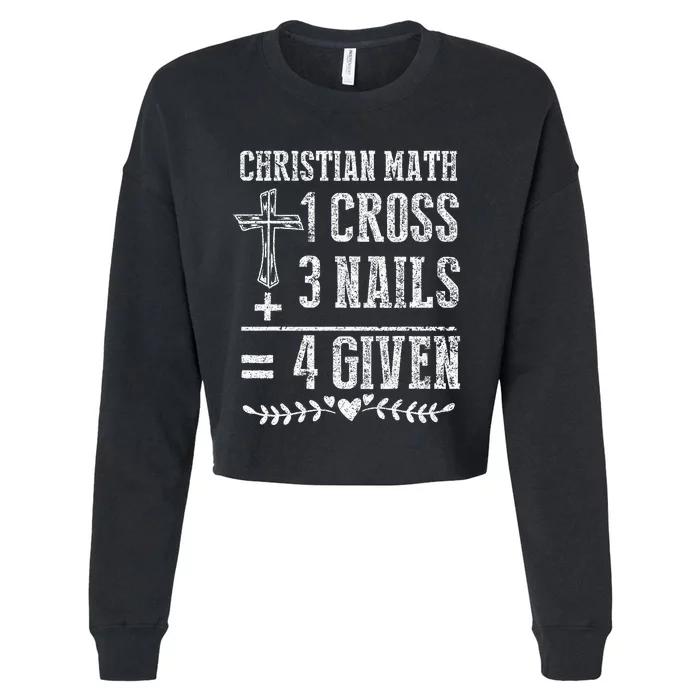 Christian Math God Worshiper Christ Follower Religion Cropped Pullover Crew