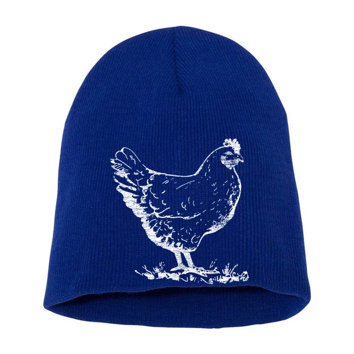 Chicken Meaningful Gift Short Acrylic Beanie