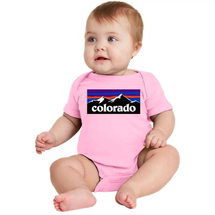 Colorado Mountains Graphic Design Baby Bodysuit