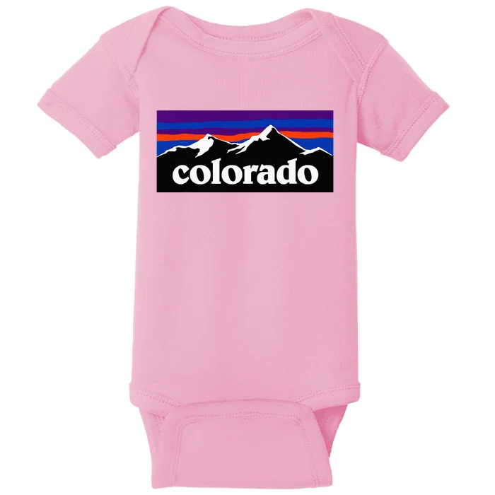 Colorado Mountains Graphic Design Baby Bodysuit