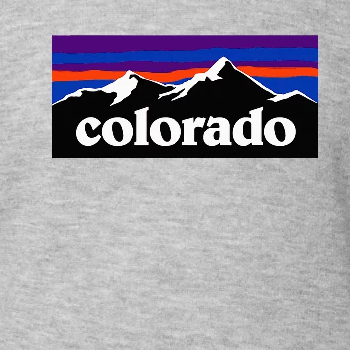 Colorado Mountains Graphic Design Toddler Sweatshirt