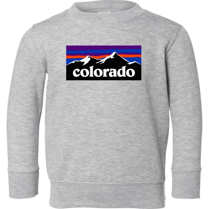 Colorado Mountains Graphic Design Toddler Sweatshirt