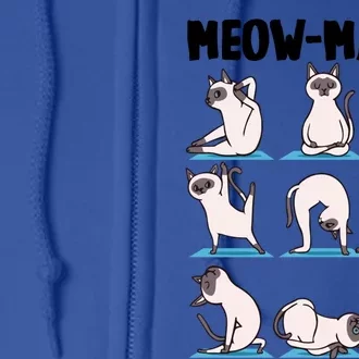 Cute Meowgreat Giftmaste Cats Yoga Asana Poses Meditation Masters Great Gift Full Zip Hoodie