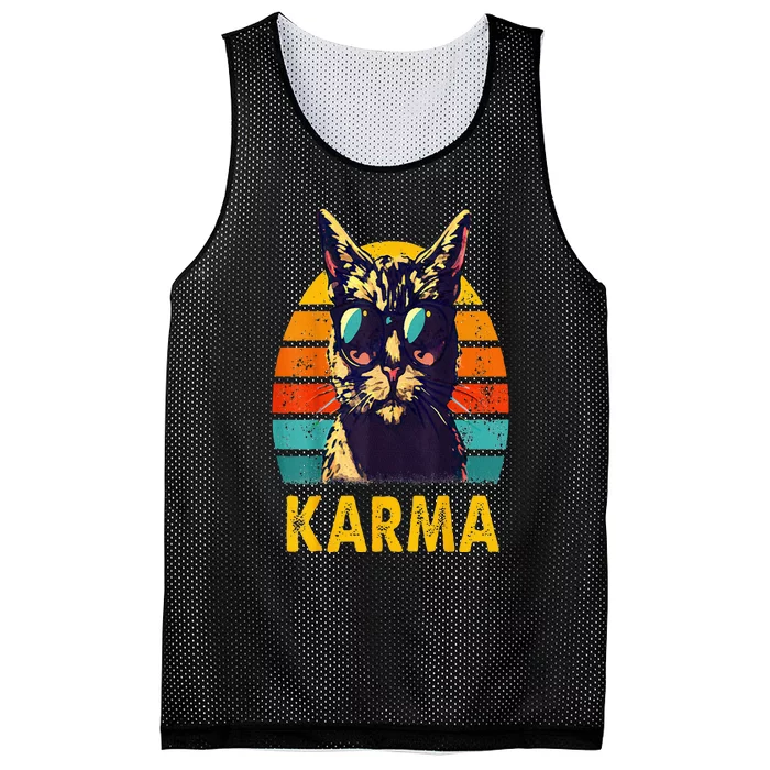 Cat Music Gifts For Teens Karma Mesh Reversible Basketball Jersey Tank