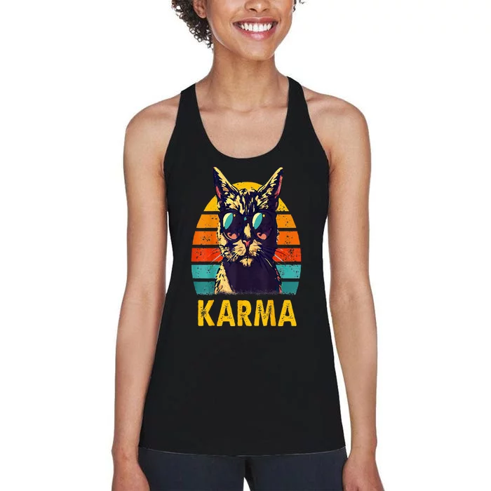 Cat Music Gifts For Teens Karma Women's Racerback Tank