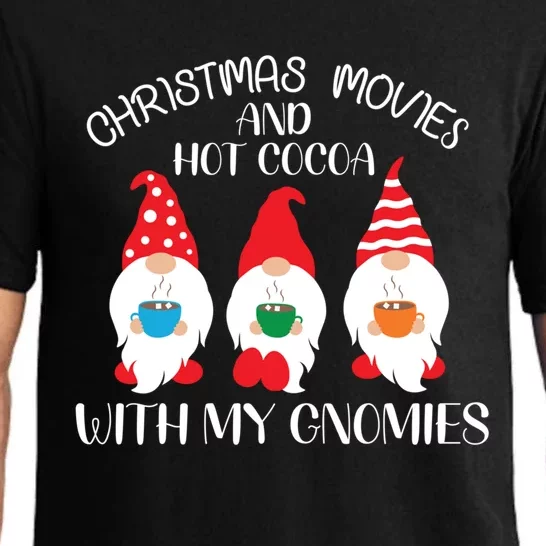 Christmas Movies Hot Cocoa With My Gnomies Cute Xmas Gnomes Gift Pajama Set