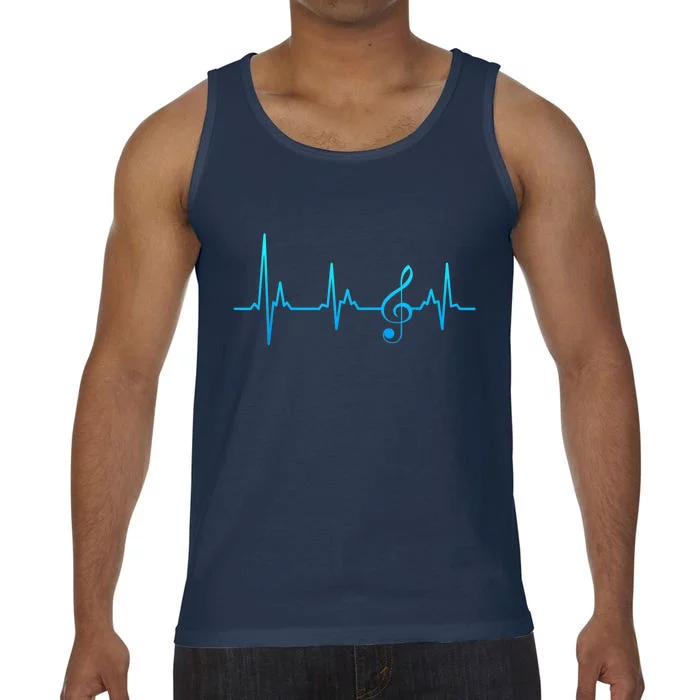 Clef my heart beats for sheet music notes Comfort Colors® Tank Top