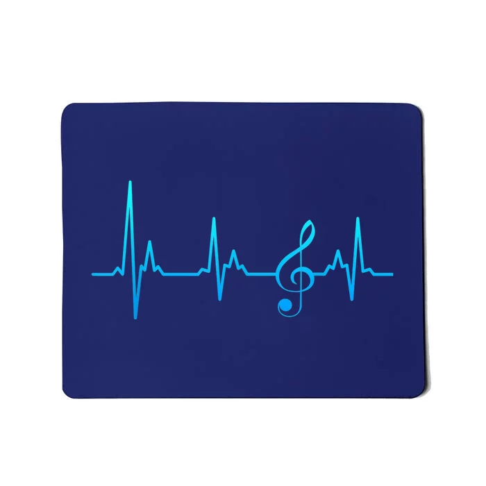 Clef my heart beats for sheet music notes Mousepad