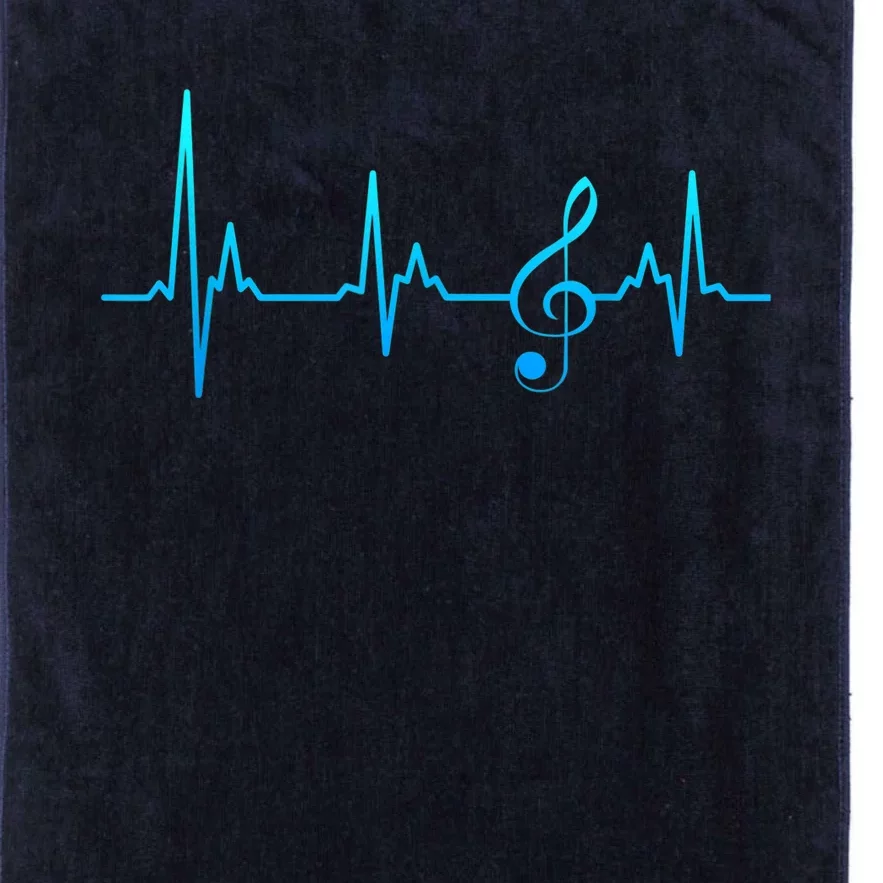 Clef my heart beats for sheet music notes Platinum Collection Golf Towel