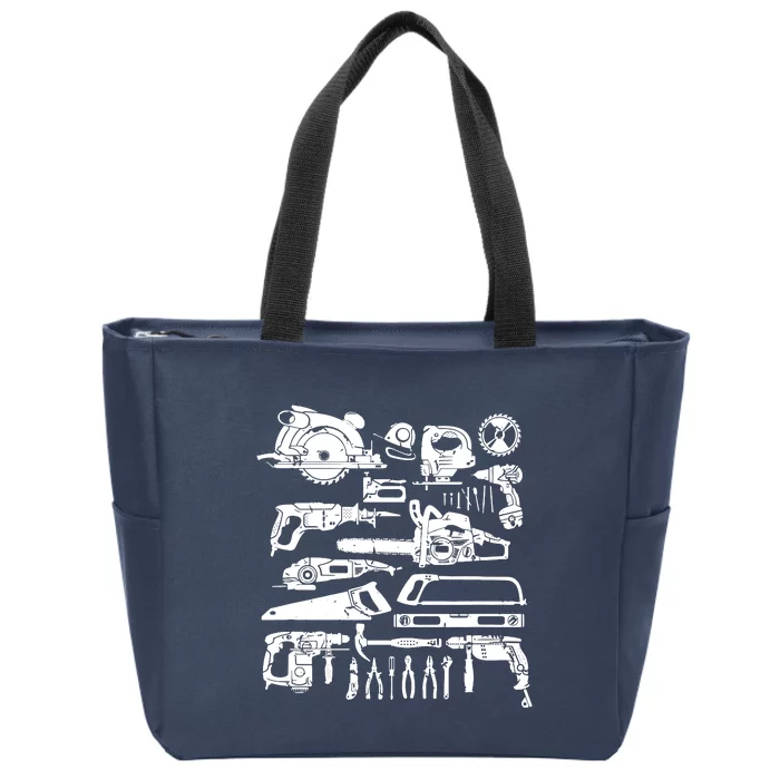 Carpenter Mechanic Handyman Woodworker Zip Tote Bag