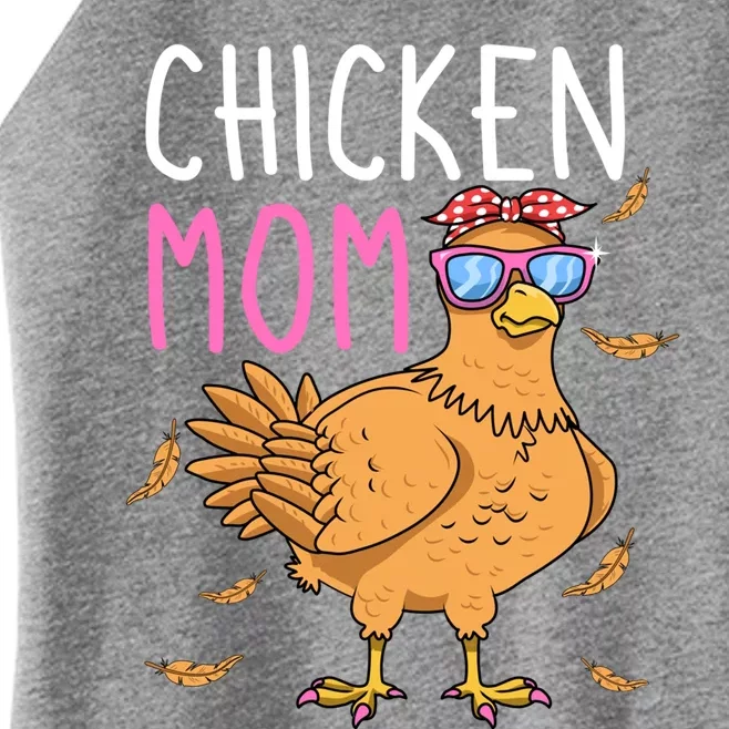 Chicken Mom Hen Lover Poultry Farmer Chicks Mother's Day Funny Gift Women’s Perfect Tri Rocker Tank