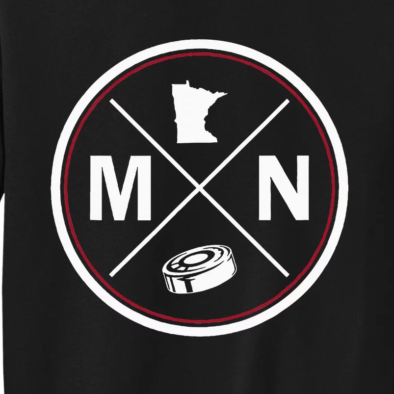 Classic Minnesota Hockey Mn Outline Tall Sweatshirt