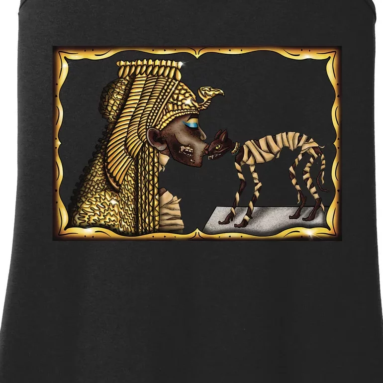 Cleopatra Mummy Halloween Cat Ancient Egypt Archaeology Ladies Essential Tank