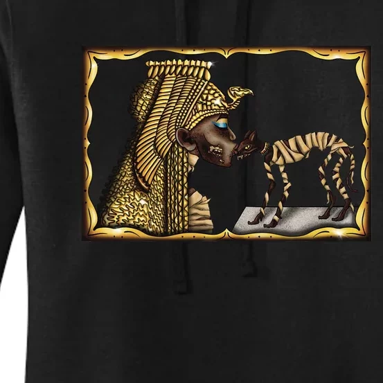 Cleopatra Mummy Halloween Cat Ancient Egypt Archaeology Women's Pullover Hoodie