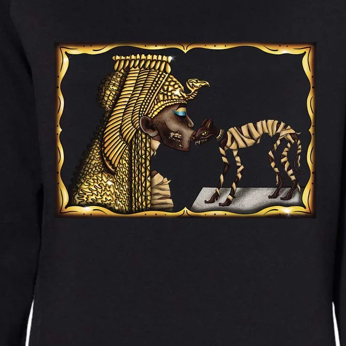 Cleopatra Mummy Halloween Cat Ancient Egypt Archaeology Womens California Wash Sweatshirt