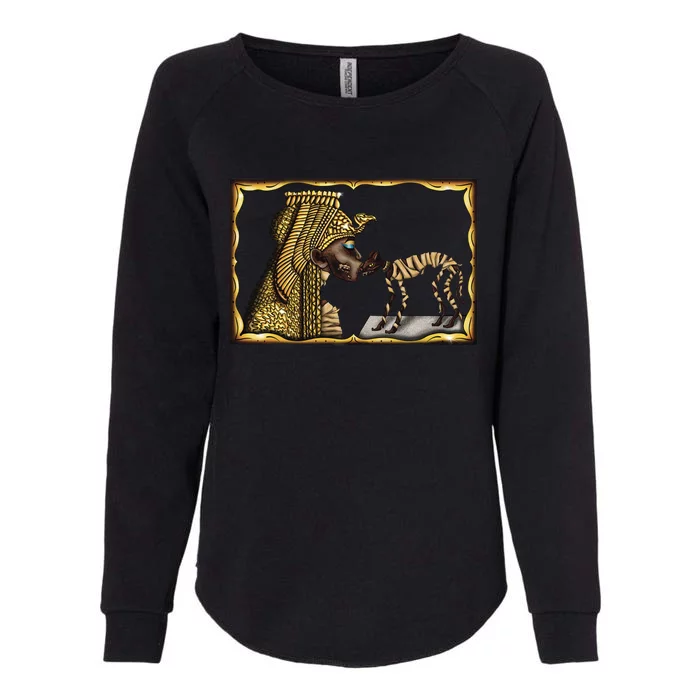 Cleopatra Mummy Halloween Cat Ancient Egypt Archaeology Womens California Wash Sweatshirt