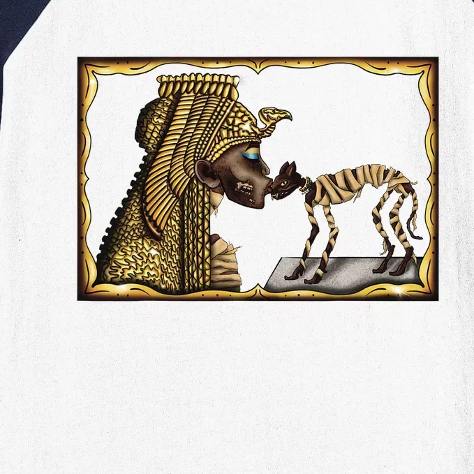 Cleopatra Mummy Halloween Cat Ancient Egypt Archaeology Baseball Sleeve Shirt