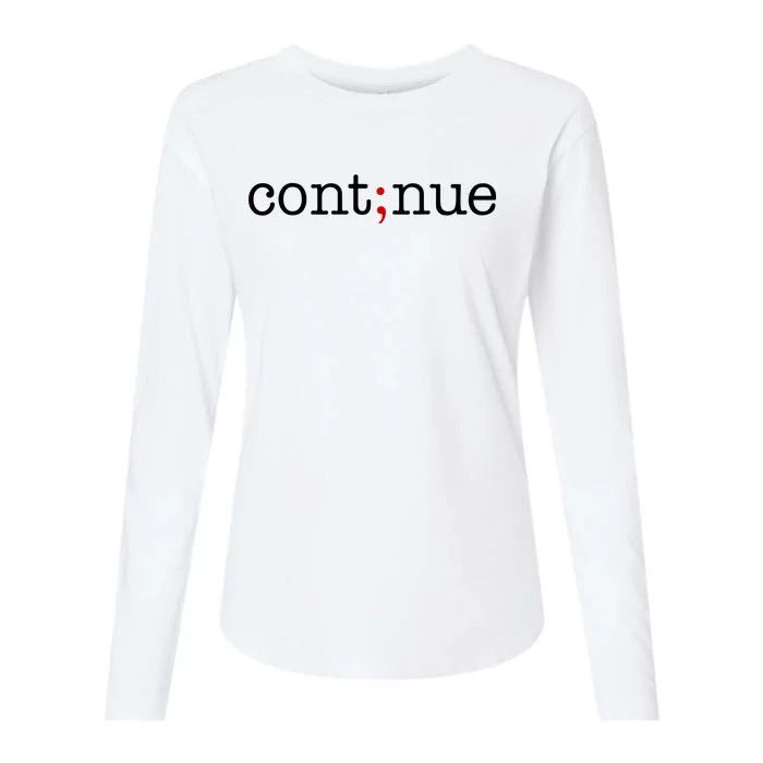 Continue Mental Health Awareness Womens Cotton Relaxed Long Sleeve T-Shirt