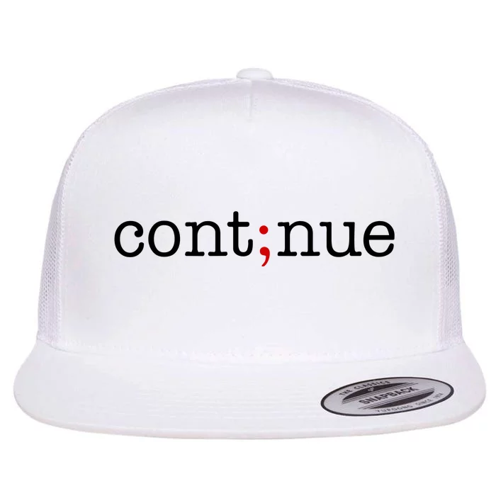 Continue Mental Health Awareness Flat Bill Trucker Hat