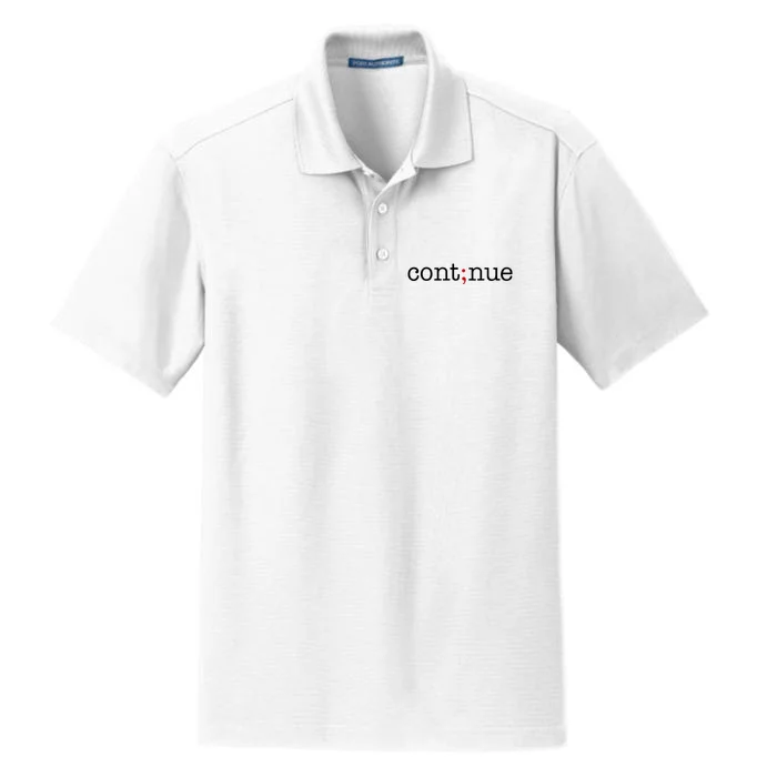 Continue Mental Health Awareness Dry Zone Grid Performance Polo