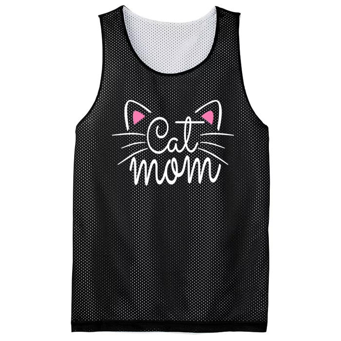 Cat Mom Happy Mothers Day For Cat Lovers Family Matching Mesh Reversible Basketball Jersey Tank