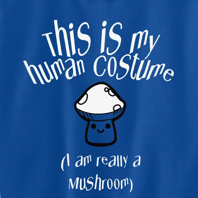 Cute Mushroom Halloween Easy Lazy Costume Scary Party Kids Sweatshirt