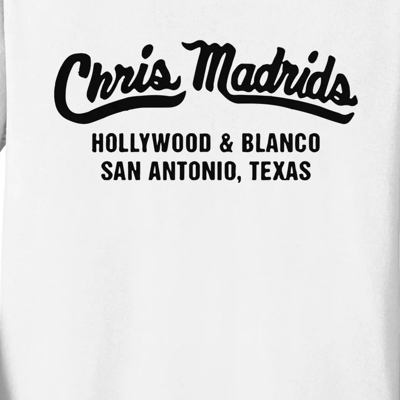 Chris Madrids Hollywood And Blanco San Antonio Texas Kids Long Sleeve Shirt