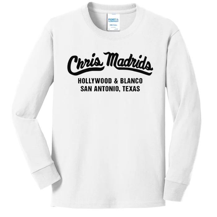 Chris Madrids Hollywood And Blanco San Antonio Texas Kids Long Sleeve Shirt