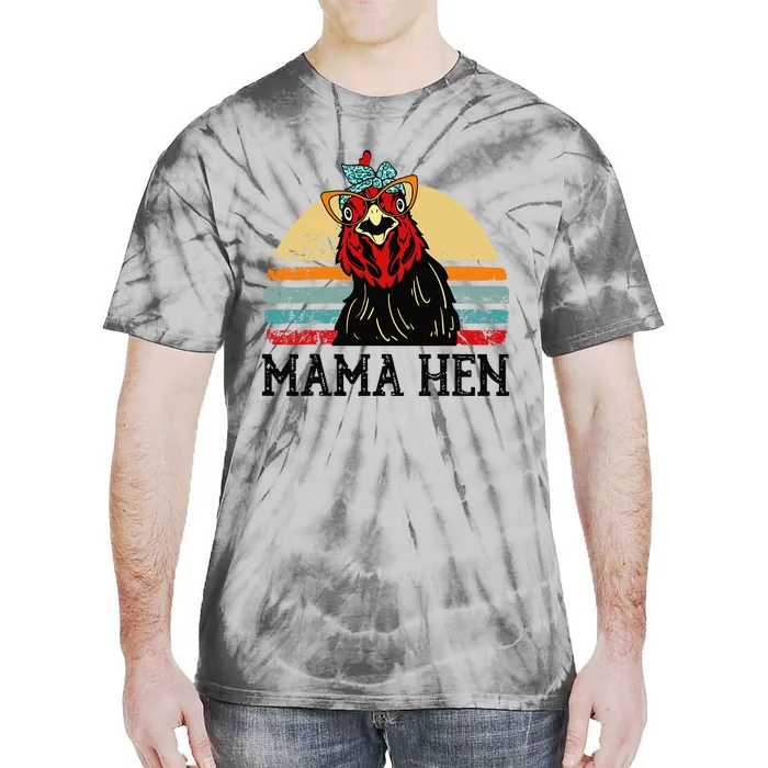 Chickenshirt Mama Hen Mother Day Gift Funny Farm Mom Women Tie-Dye T-Shirt