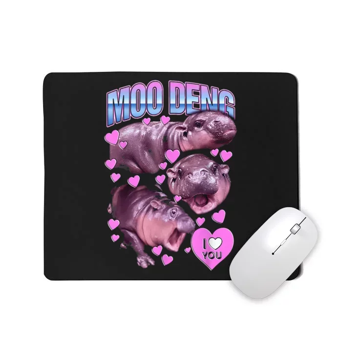 Cute Moodeng Hippo The Famous Baby Pigmy Moodeng Gift Mousepad