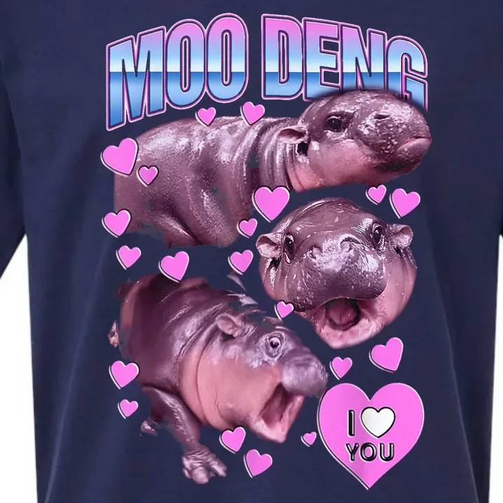 Cute Moodeng Hippo The Famous Baby Pigmy Moodeng Gift Sueded Cloud Jersey T-Shirt