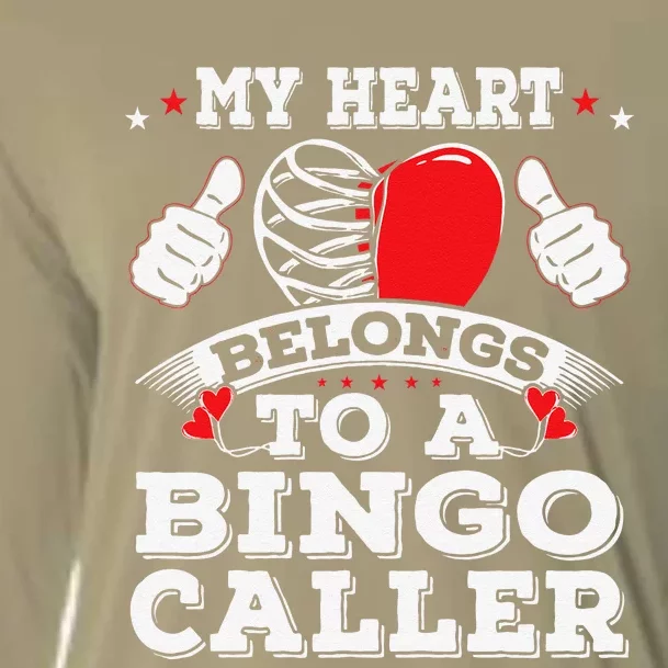 Cool My Heart Belongs To A Bingo Caller Valentines Day Heart Cooling Performance Long Sleeve Crew