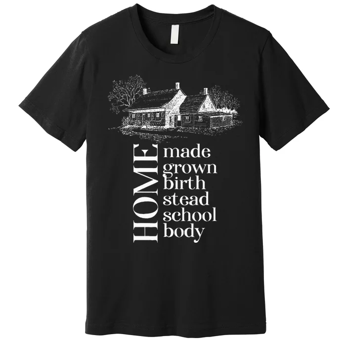 Crunchy Mom Home Birth Homestead Homeschool Mama Country Premium T-Shirt