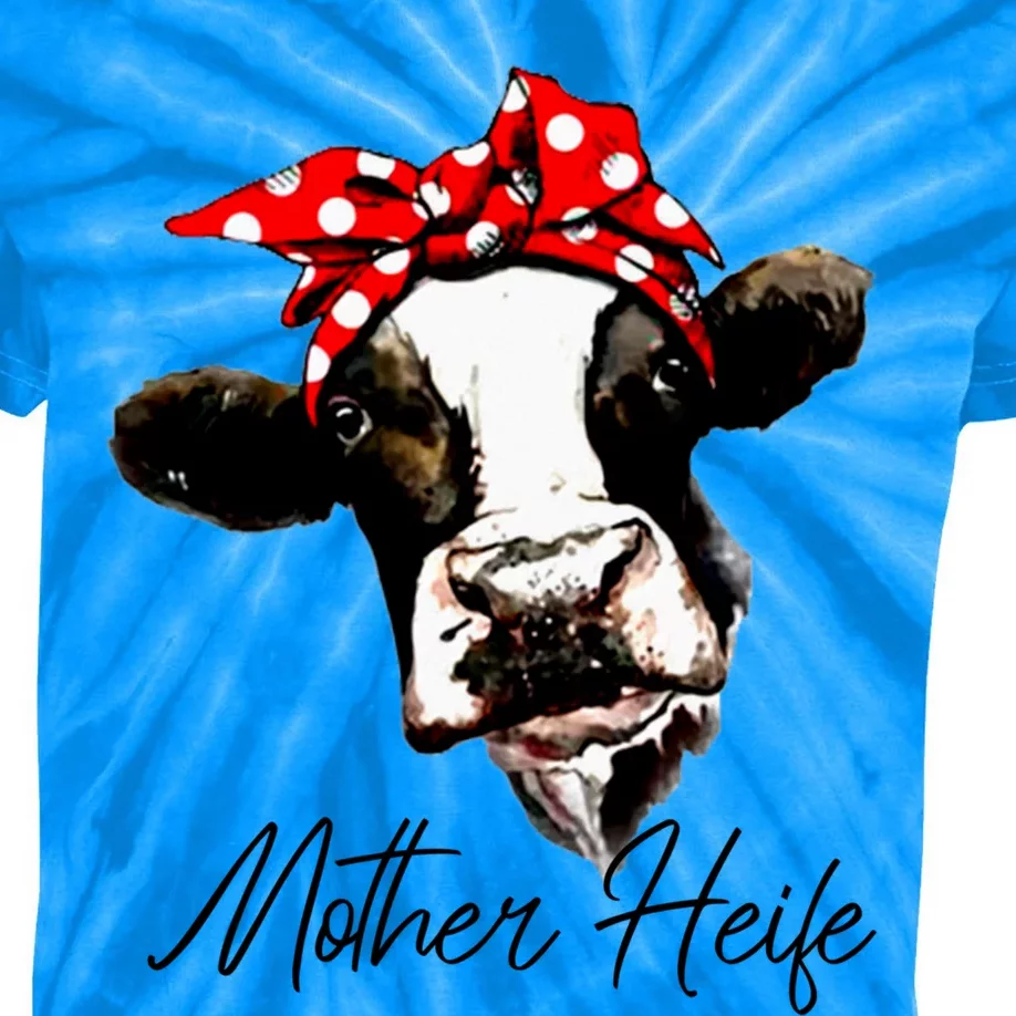 Cow Mother Heifer Cow Mom Cool Gift Kids Tie-Dye T-Shirt