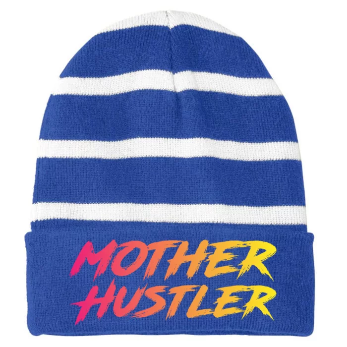 Cool Mother Hustler Humble Money Cash Gift Striped Beanie with Solid Band