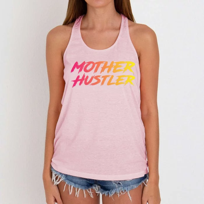 Cool Mother Hustler Humble Money Cash Gift Women's Knotted Racerback Tank