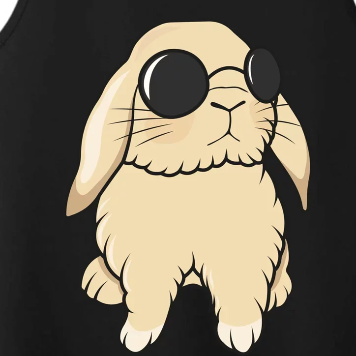 Cute Mini Holland Lop Bunny Rabbit Lover Sunglasses Easter Gift Performance Tank