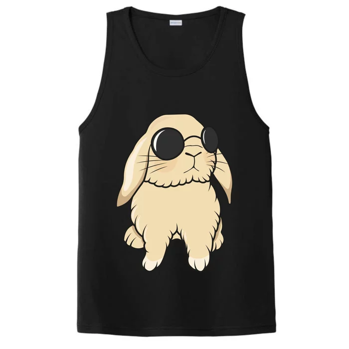 Cute Mini Holland Lop Bunny Rabbit Lover Sunglasses Easter Gift Performance Tank