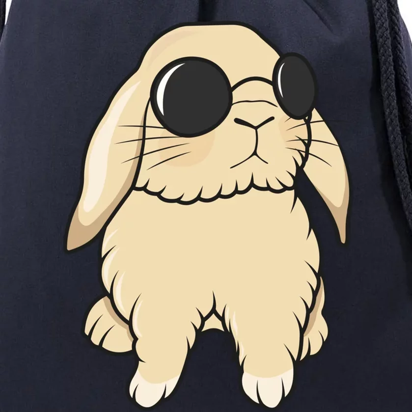 Cute Mini Holland Lop Bunny Rabbit Lover Sunglasses Easter Gift Drawstring Bag