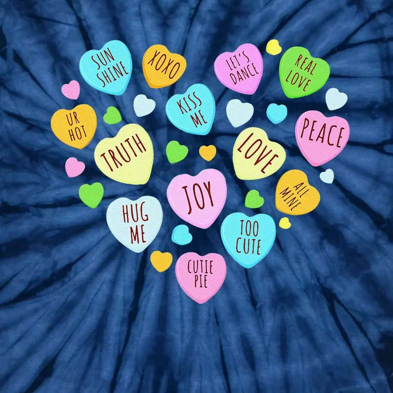 Cute Matching Heart Candy Valentines Cutes For Couple Tie-Dye T-Shirt