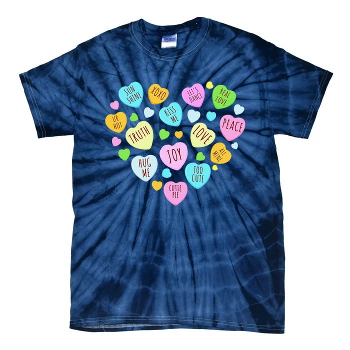 Cute Matching Heart Candy Valentines Cutes For Couple Tie-Dye T-Shirt