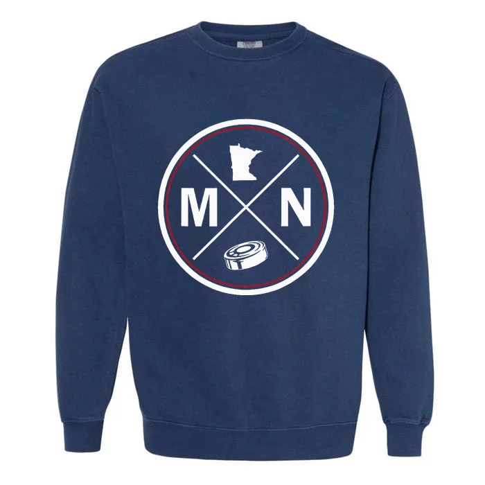 Classic Minnesota Hockey MN Outline Garment-Dyed Sweatshirt