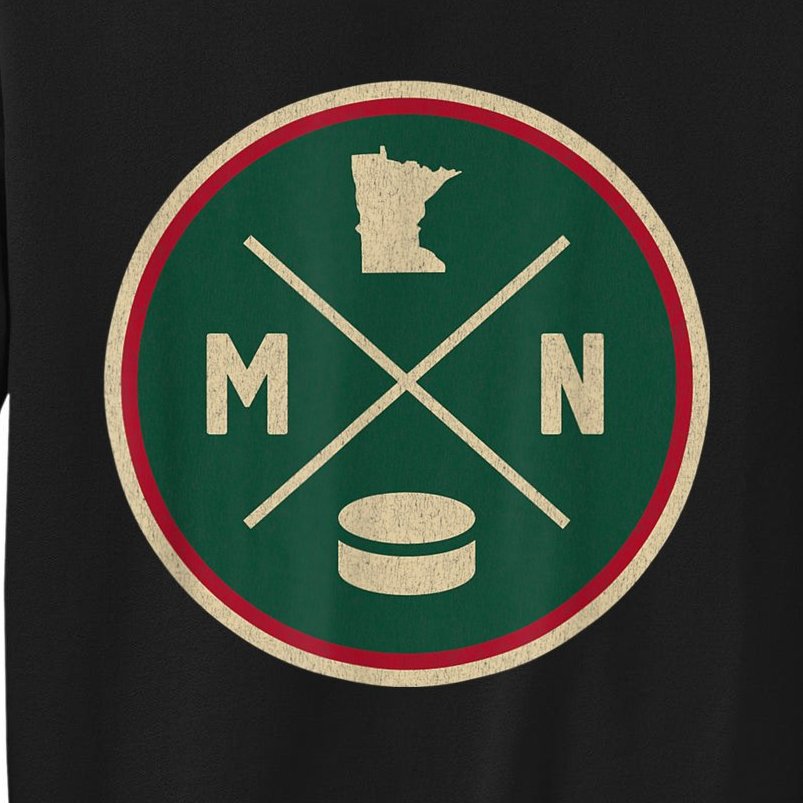 Classic Minnesota Hockey MN Outline Sweatshirt
